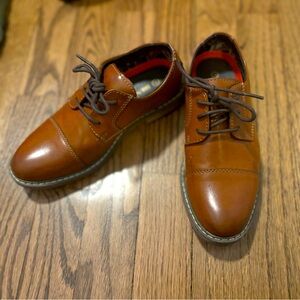 Boys Brown Oxford Dress Shoes